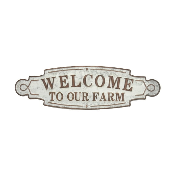 DecMode Indoor Brown Metal Farmhouse Sign Wall Decor