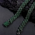 thumbnail image 5 of Punk Hip Hop Green Rhinestones Paved Cuban Link Chain Necklace for Men Iced Out Chain 14mm Miami Rhombus Cuban Necklace Jewelry QHY, 5 of 7