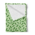 thumbnail image 2 of Banana Leaf Soft Flannel Fleece Blanket, Vivid Green Tropical Leaves Botany Ecology and Paradise Nature Theme, Cozy Plush for Indoor and Outdoor Use, 50" x 70", Green Pistachio Green, by Ambesonne, 2 of 5