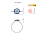 thumbnail image 5 of ANGARA Natural Square Aquamarine Two Tone Ring with Ornate Double Halo in 14K White & Rose Gold for Women (Size-4mm) | March Birthstone, Anniversary, Jewelry Gift for Women | Natural Aquamarine Ring, 5 of 10