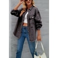 thumbnail image 2 of Solid Color Distressed Jacket, Dark Gray, Medium, 2 of 5