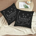 thumbnail image 4 of American Football Throw Pillow Covers 18x18 Set of 2, Tactics Chalk Blackboard Drawing Pillow Case Outdoor Decor Cushion Case Decoration for Home Couch Chair Sofa, 4 of 9
