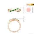 thumbnail image 6 of ANGARA Natural Round Emerald and Diamond Crossover Engagement Ring in 14K Rose Gold for Women (Size-2.5mm) | May Birthstone, Birthday, Anniversary, Jewelry Gift for Women | Natural Emerald Ring, 6 of 10