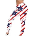 thumbnail image 5 of Penkiiy 4th of July Capri Leggings for Women Yoga Running Pants Printed Compression Leggings Low Rise Workout Tights S Red, 5 of 5