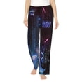 thumbnail image 2 of Lsque Geometry Dash Print Women's Pajama Pants, Lounge Pant - Comfortable Home Wear,Elastic Waistband, Stylish Design-Medium, 2 of 9