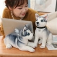 thumbnail image 7 of 25/30CM Simulation Husky Dog Plush Toy Wolf Soft Stuffed Animal Cute Plush Kawaii Children Doll Fluffy Birthday Gift Child Boy (1,30cm), 7 of 7