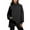 Black, variant on Crew Neck Sweatshirts for Women Plus Size Solid Color Long Sleeve Pullover Oversized Top Fall Loose Hoodie (Green M）