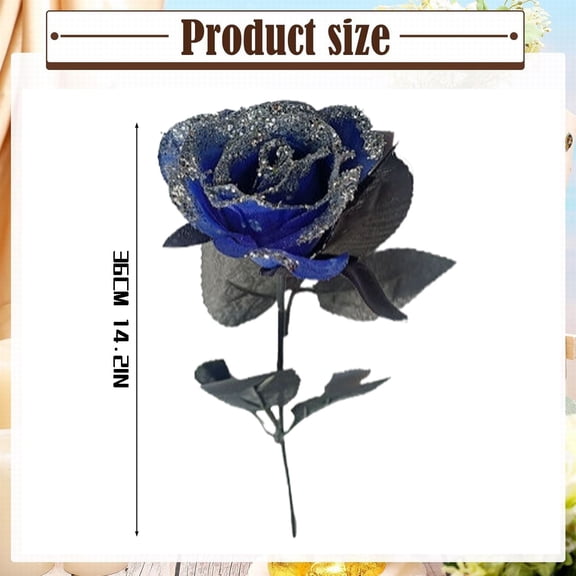 Clearance Sale | Artificial Latex Rose Flower, Realistic Wedding Bouquet and Halloween Home Decor, Blue
