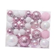 thumbnail image 2 of 46 Piezas Bolas de Navidad Decoraciones para Árboles de Navidad Decoración Inastillable Adornos Navideños para Interior Festivo Día de San Valentín rosa blanco Macarena Colgantes Bolas, 2 of 8