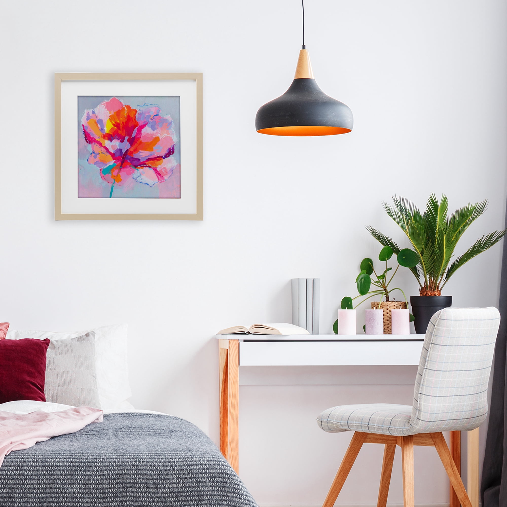 Stupell Industries The Open Petal Expression Birch Framed Print Under Glass, design by Chromatic Storm Studio