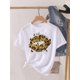 thumbnail image 3 of Camiseta estampada de manga corta para mujer, ropa con estampado de flores dulces de los años 90, Top para mujer, camiseta para mujer, ropa con cuello redondo, 3 of 5