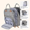 thumbnail image 5 of BabbleRoo Original Diaper Bag Backpack – Extra Large 40L Baby Bag with Changing Pad, Insulated Bottle Pockets & Stroller Straps, Waterproof Travel Bag for Moms & Dads, Light Gray, 5 of 6