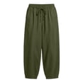 thumbnail image 5 of Womens Athletic Pants New Summer Pants for Women Lightweight Faux Linen Casual Pants Loose Fits Comfy Vacation Trousers with Pockets, 5 of 8