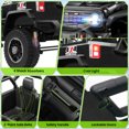 thumbnail image 2 of Funcid 24V Ride on Car with Remote Control & 2 Seater, 2WD/4WD Switchable Powered Ride on Toys for Boys, Girls, 4 x 100W Kids Ride on Truck, Colorful LED Lights, Bluetooth, MP3, USB, 6MPH, Black, 2 of 9