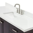 thumbnail image 4 of ARIEL 67" Espresso Single Bathroom Vanity with 1.5" Edge Pure White Quartz Countertop & Splash, Rectangular Sink, 2 Soft Closing Doors, 9 Full Extension Dovetail Drawers, Brushed Nickel, 4 of 8