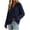 Navy, variant on XRoczxe Women's V Neck Ribbed Knit Pullover Sweater, Long Sleeve Collared Casual Top, Soft Stretchy Tunic Shirt for Fall Winter Daily Office Wear