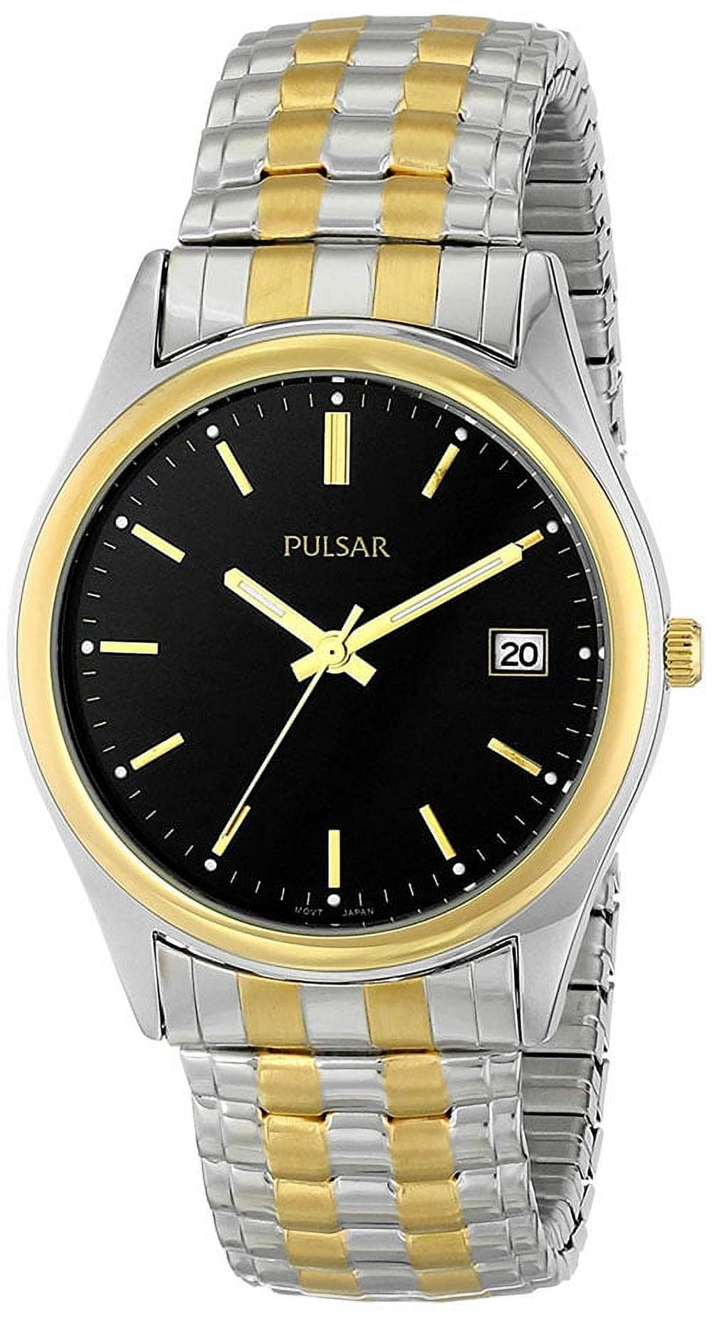 Pulsar Men's Analog Japanese Quartz Watch, Two Tone Stainless