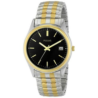 Pulsar Men's White Dial Watch, Stainless Steel Expansion Band