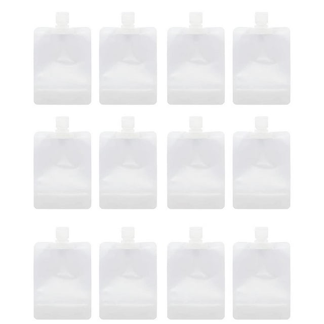 12 Uds Bolsas de Embalaje Vacías ANGGREK de Pie Plástico Transparente
