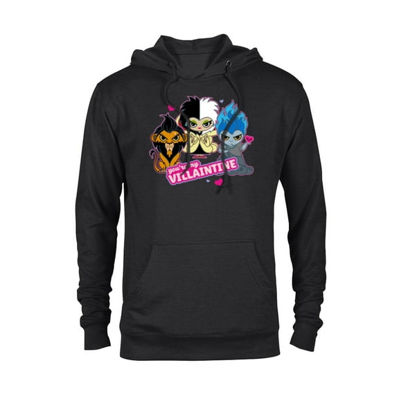 Disney Villains Scar Hades Cruella You’re My Villaintine - Pullover Hoodie for Adults - Customized-Black
