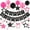 Black and Pink, variant on meowtastic Birthday Decorations, Happy Birthday Banner with Honeycomb Ball, Stars Hanging Swirl Streamer, Circle Dots Garland, Happy Birthday Party Decorations for Women Men Boys Girls (Black & Pink)