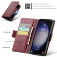 thumbnail image 2 of Decase for Samsung Galaxy S23 FE Wallet Case,PU Leather Case with RFID Blocking Card Slots Holder for Men Women Retro Business Shockproof Folding Stand Phone Shell,Wine, 2 of 8