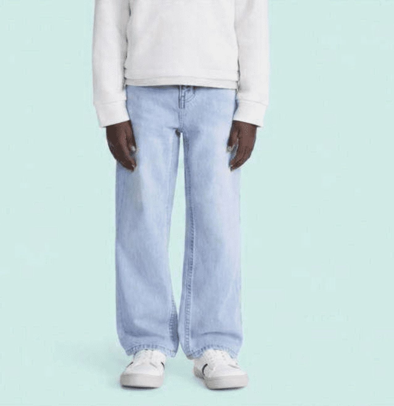 Wonder Nation Boys Relaxed Straight Leg Denim Jeans, Sizes 4-16, 6-10 Slim & Husky