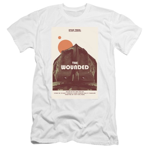 Star Trek Tng Season 4 Episode 12 Premium Canvas Adult Slim Fit 30/1 T-Shirt White