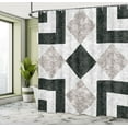 thumbnail image 5 of Ambesonne Marble Print Shower Curtain, Marble Effect, 69"Wx84"L, Black Beige, 5 of 5