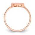 thumbnail image 4 of Diamond2Deal 14K Rose Gold Polished Textured Heart Ring for Women Size 7, 4 of 8