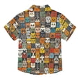 thumbnail image 2 of Dailycode Small Short Sleeve Button Down Shirts Many Cats Face Casual Shirt 3-10 Years, 2 of 9