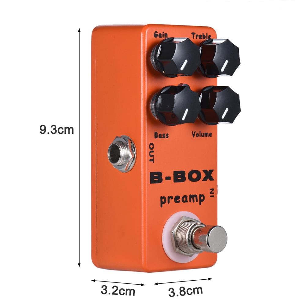 MOSKYAudio B-Box Electric Guitar Preamp Overdrive Effect Pedal Full Metal Shell True Bypass