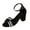 Black, variant on Women’s Ankle Strap Dress Pump Low Chunky Heel Sandals Open Toe Cross Wedding Block Heeled Sandals