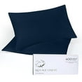 thumbnail image 3 of Royale Linens 400 Thread Count 100% American Grown Cotton Pillowcase Set - Luxury Sateen King Pillow case - 20"x40" Inch Soft & Smooth Set of 2 Navy Pillowcases - (King, Rivera Navy), 3 of 9