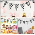 thumbnail image 6 of NICEXMAS 3-Piece Race Car Party Banner with Black and White Checkered Flags for Birthday BBQ and Bar Decorations, 6 of 8