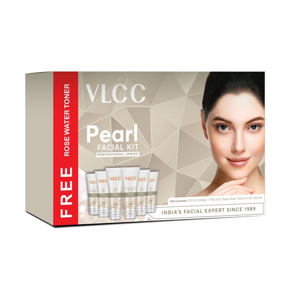 VLCC Pearl Facial Kit, Facial Cleanser and Cream, 7 pc