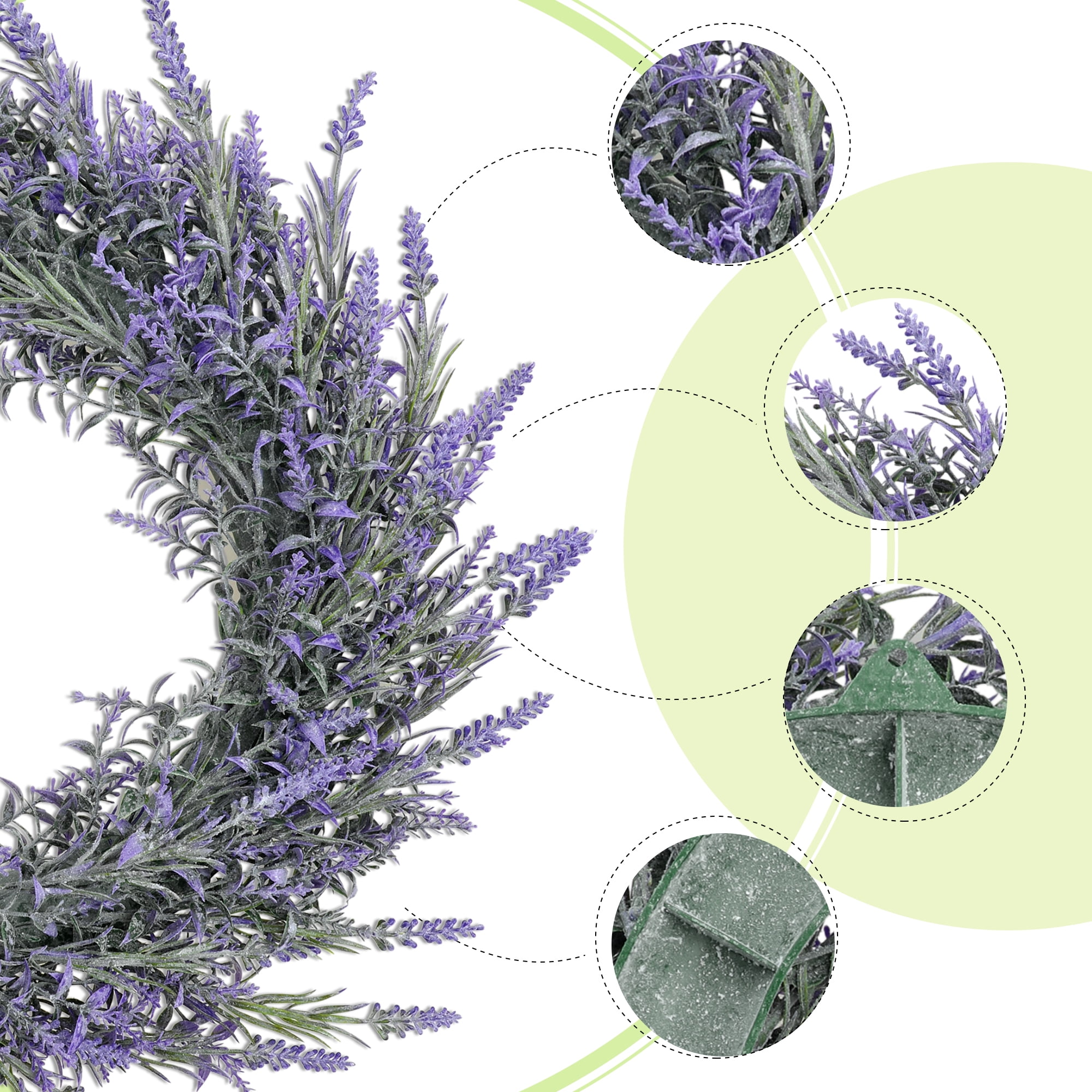 Unique Bargains All Seasons Front Door Wreaths Farmhouse Indoor and Outdoor Wreath Purple