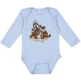 thumbnail image 3 of Inktastic Squirrel Superhero Landing with Acorns Boys or Girls Long Sleeve Baby Bodysuit, 3 of 5