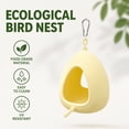 thumbnail image 6 of Modern Bird House Feeder, Egg Pod Shape Birdhouse with Perch for Cockatiel & Budgie, Chew Proof Hanging Bird Nest for Outdoor Garden Decor, 6 of 7