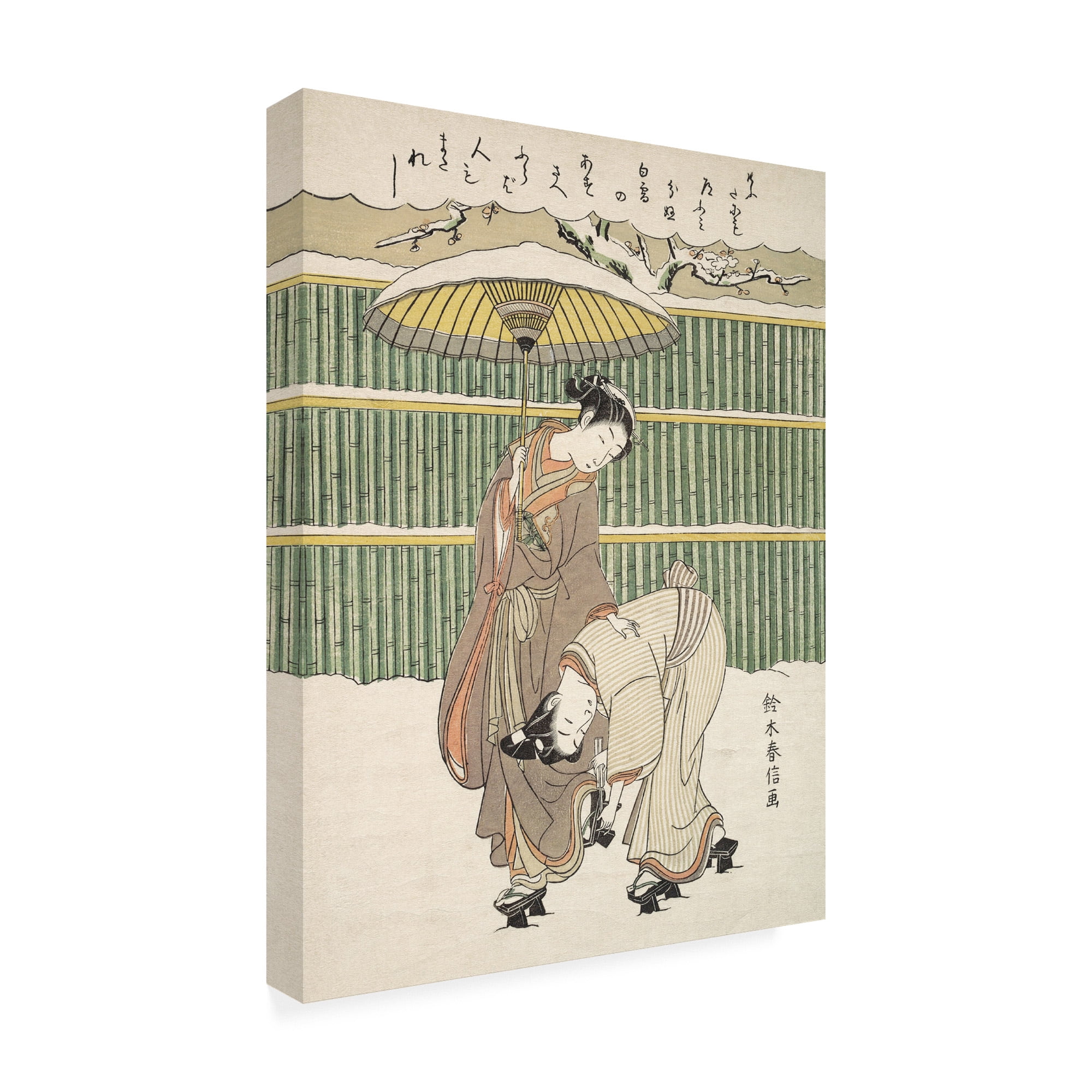 Trademark Fine Art 'Japanese Motif' Canvas Art by Suzuki Harunob