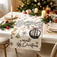 thumbnail image 2 of SLYNSHome Christmas Table Runner, Blue Green Ornament Print Table Flag, Winter Holiday Tablecloth for Dining Room Kitchen Home Party Decor, 2 of 6