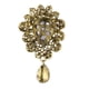 thumbnail image 3 of Mujeres Señora Boda Bufanda de Cristal Rojo Broche de de Imitación Pin Joyería de Oro, 3 of 9