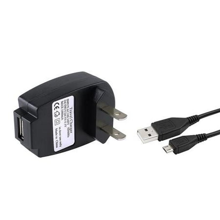 Black Home Travel Charger - Insten Black Travel Home Wall AC Charger+Micro USB Charging Cable For Smartphone Samsung HTC LG Blackberry Motorola
