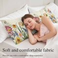 thumbnail image 5 of Colorful Flowers Long Body Pillow Covers, Spring PlantsWild Florals Herbs Soft Breathable Throw Pillow Cases with Invisible Zipper, Decorative Pillowcase Pillows Protectors for Sofa Bed Couch 20"x60", 5 of 9