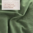 thumbnail image 7 of 3 Piece Luxury 5 Inch Two Layer Ruffle Comforter 550 GSM All Season (Oversized King Size) Premium Super Soft - 800 TC, 100% Egyptian Cotton- Solid Moss Colour, 7 of 7