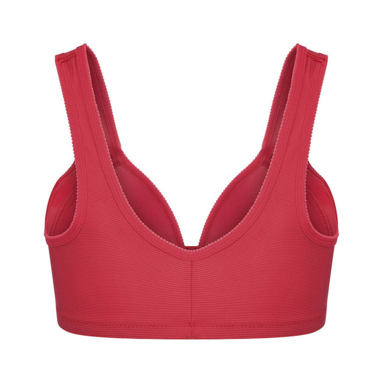 Bigersell Wirefree Bra with Support Women Bras Plus Size Front