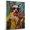 American Hairless Terrier, variant on Spanish Water Dog Stretched Canvas Size 8x12 Violin Canvas – Cute Spanish Water Canvas Wall Art of Puppy Playing Violin, Perfect for Dog and Music Fans