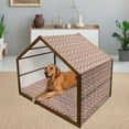 thumbnail image 2 of Aztec Pet House, Chevron Art Pattern Inspired by Indigenous Cultural Heritage, Outdoor & Indoor Portable Dog Kennel with Pillow and Cover, 5 Sizes, Multicolor, by Ambesonne, 2 of 4