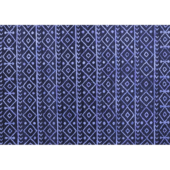 Ahgly Company Machine Washable Indoor Rectangle Abstract Blue Modern Area Rugs, 8' x 12'