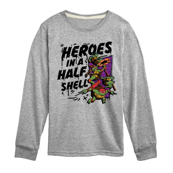 Teenage Mutant Ninja Turtles Mutant Mayhem - Heroes In A Half Shell - Toddler & Youth Long Sleeve Graphic T-Shirt